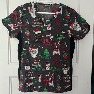 Christmas Scrub Top